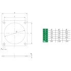 Karimás lemez ID 123 mm, 4 col, fekete-tömör, L 150 x W 150 mm MZ 0906