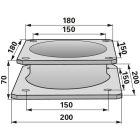Karimadarab csatlakozás 6 colos késes tolózárhoz, LA 150 mm