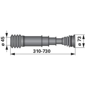 Magvezető cső rövid