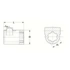 Bordás persely 1 1/8 Z6