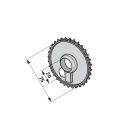 Finomvetőkerék műanyag narancssárga