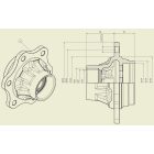 Acél kerékagy ADR 300x60 - 6 lyuk 90/120