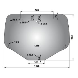hátsó ablak CNH 84600181