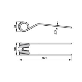  Kör szénafog Mélyfekete Deutz-Fahr 16620057