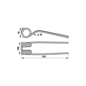 Kör szénafog fekete-szürke Deutz-Fahr VF1664476186