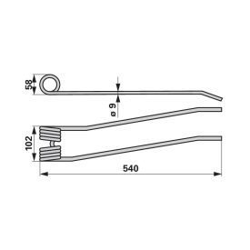 Kör gereblyefog Tűzpiros Fella 491774 