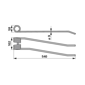 Kör gereblyefog Vérnarancs Fella 491989 