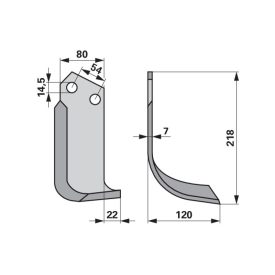 KM060351N Jobb oldali szárnyvas