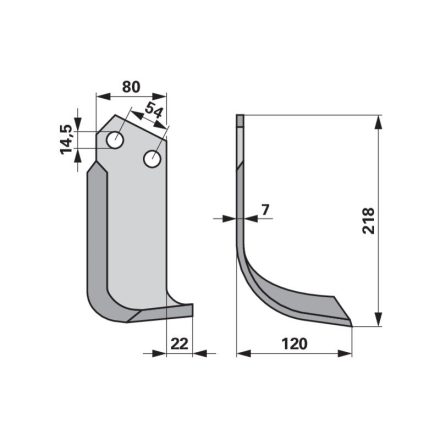 KM060351N Jobb oldali szárnyvas