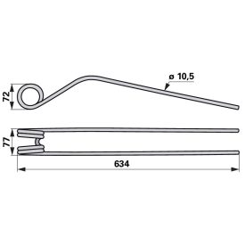 Kör gereblyefog Világos elefántcsont Krone 268405.0