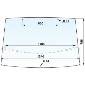 első szélvédő átlátszó John Deere L78733