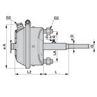 Kombinált membrános henger 12 col / 25 mm, 75 löket