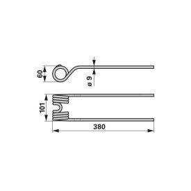 Kör szénafog Világos elefántcsont Pöttinger 436.140