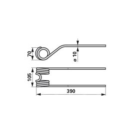 Kör szénafog Mélyfekete Pöttinger helyett 436.148