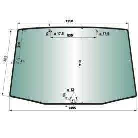 hátsó ablak zöldre színezett John Deere R131208