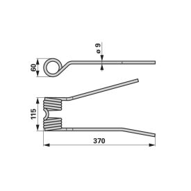   Kombinált körfog jobb széles, antracit szürke Vicon-PZ PZ111